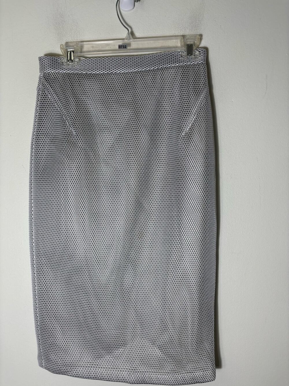 Raoul Black/White Fish Net Midi Pencil Skirt Sz 6